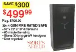 Dunham's Sports Sears Afield 30+4 Gun Fire Rated Safe offer