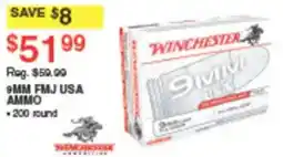 Dunham's Sports Winchester 9mm fmj usa ammo offer
