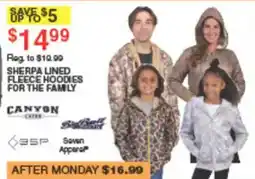 Dunham's Sports Canyon Sherpa Lined Fleece Hoodies For The Family offer