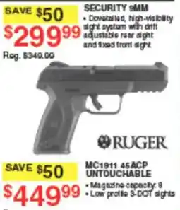 Dunham's Sports Ruger Security 9mm offer
