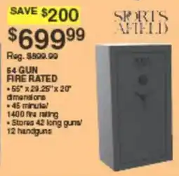 Dunham's Sports Sports Afield 64 Gun Fire Rated Safe offer