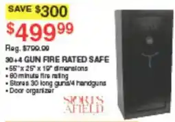 Dunham's Sports Sears Afield 30+4 Gun Fire Rated Safe offer