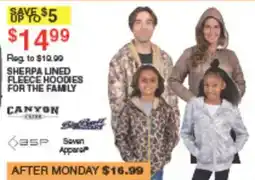 Dunham's Sports Canyon Sherpa Lined Fleece Hoodies For The Family offer
