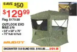 Dunham's Sports Muddy outlook evo max 270 offer