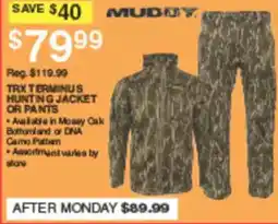Dunham's Sports Muddy Trx Terminus Hunting Jacket Or Pants offer
