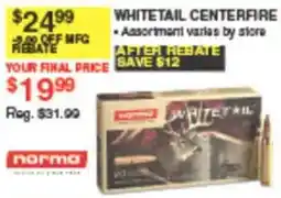 Dunham's Sports Norma Whitetail Centerfire offer