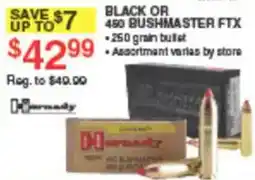 Dunham's Sports Hornady black or 450 bushmaster ftx offer