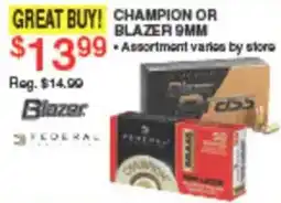 Dunham's Sports Blazer Champion or Blazer 9mm offer