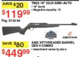 Dunham's Sports Derya Tm22 18" 22lr Semi-auto offer
