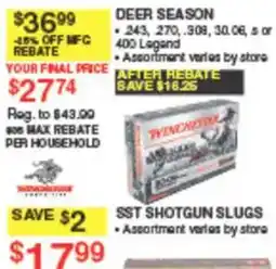 Dunham's Sports Winchester deer season ammunition offer