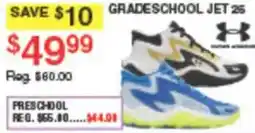 Dunham's Sports Under Armour gradeschool jet 25 offer
