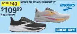 Dunham's Sports Brooks men's or women's ghost 17 offer