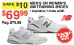 Dunham's Sports New Balance men's or women's 608 training shoes offer