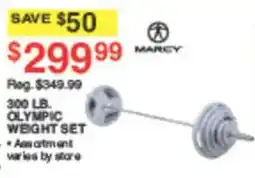 Dunham's Sports Marcy 300 lb. olympic weight set offer
