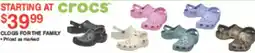 Dunham's Sports Crocs clogs for the family offer