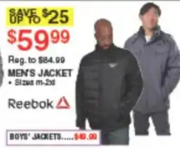 Dunham's Sports Reebok men's jacket offer