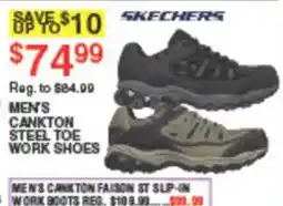 Dunham's Sports Skechers men's cankton steel toe work shoes offer