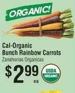 Smart & Final Cal-Organic Bunch Rainbow Carrots offer