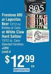 Smart & Final Firestone 805 or Lagunitas Beer or White Claw Hard Seltzer offer