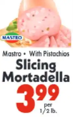 Marino's Supermarket Mastro With Pistachios Slicing Mortadella offer