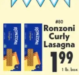 Marino's Supermarket Ronzoni Curly Lasagna offer