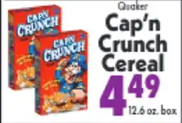 Marino's Supermarket Quaker Cap'n Crunch Cereal offer
