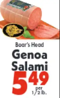 Marino's Supermarket Boar's Head Genoa Salami offer