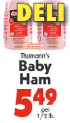 Marino's Supermarket Thumann's Baby Ham offer