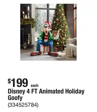 Disney 4 FT Animated Holiday Goofy