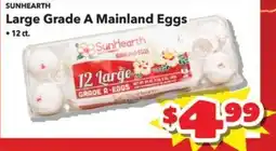 Times Supermarkets Sunhearth large grade a mainland eggs offer