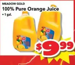Times Supermarkets Meadow Gold 100% Pure Orange Juice offer