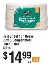 Smart & Final First Street 10" Heavy Duty 3-Compartment Fiber Plates offer