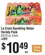 Smart & Final La Croix sparkling water offer