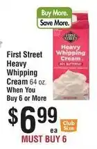 Smart & Final First Street Heavy Whipping Cream offer
