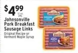 Met Foodmarkets Johnsonville pork breakfast sausage links offer