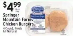 Met Foodmarkets Springer mountain farms chicken burgers offer