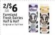 Met Foodmarkets Farmland Fresh Dairies Half & Half offer