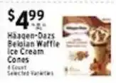 Met Foodmarkets Haagen-Dazs belgian waffle ice cream cones offer