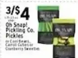 Met Foodmarkets Oh Snap! Pickling Co. Pickles offer