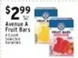 Met Foodmarkets Avenue A Fruit Bars offer