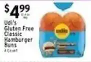 Met Foodmarkets Udi's Gluten Free Classic Hamburger Buns offer