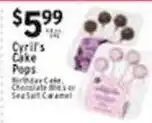 Met Foodmarkets Cyril's Cake Pops offer