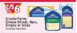 Met Foodmarkets Crystal Farms Cheese Shreds, Bars, Singles or Slices offer
