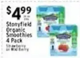 Met Foodmarkets Stonyfield Organic Smoothies offer