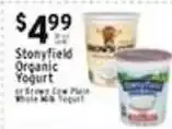 Met Foodmarkets Stonyfield Organic Yogurt offer