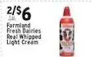 Met Foodmarkets Farmland Fresh Dairies Real Whipped Light Cream offer