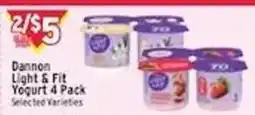 Met Foodmarkets Dannon Light & Fit Yogurt offer