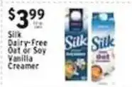 Met Foodmarkets Silk Dairy-Free Oat or Soy Vanilla Creamer offer