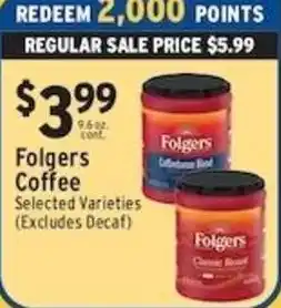 Met Foodmarkets Folgers Coffee offer