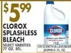 Met Foodmarkets Clorox splashless bleach offer